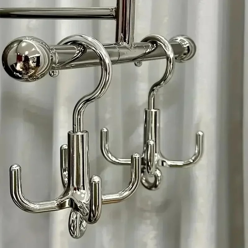 Belt Organizer, Multifunctional Rotating Clothes Hook, Punch Free Coat Hanger, Scarf Storage Rack