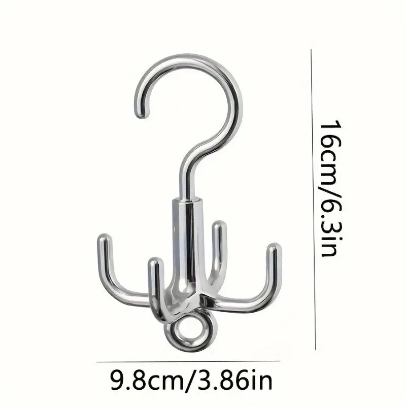Belt Organizer, Multifunctional Rotating Clothes Hook, Punch Free Coat Hanger, Scarf Storage Rack