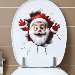 merry christmas snowman toilet sticker, xmas bathroom decor, party decoration, navidad natal gift