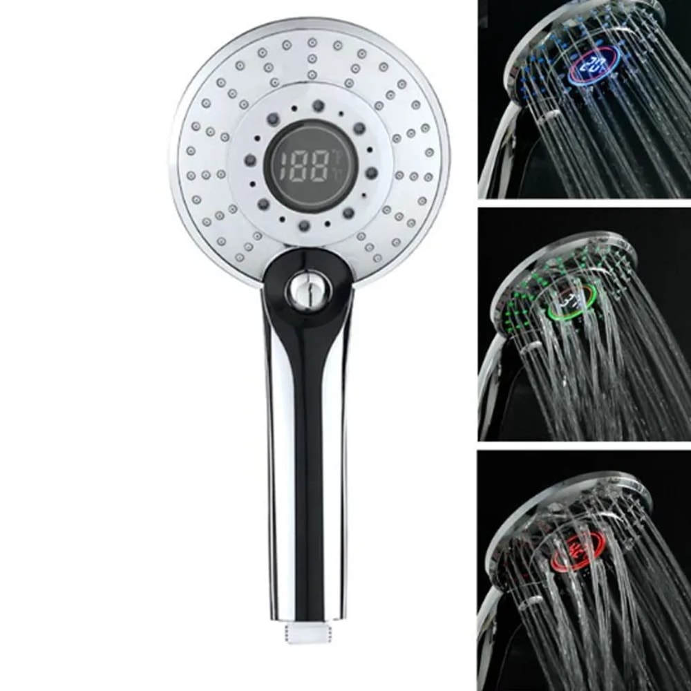 Digital LED Shower Sprayer , Temperature Control, Spraying Modes, Water Saving Filter Bathroom Accessories