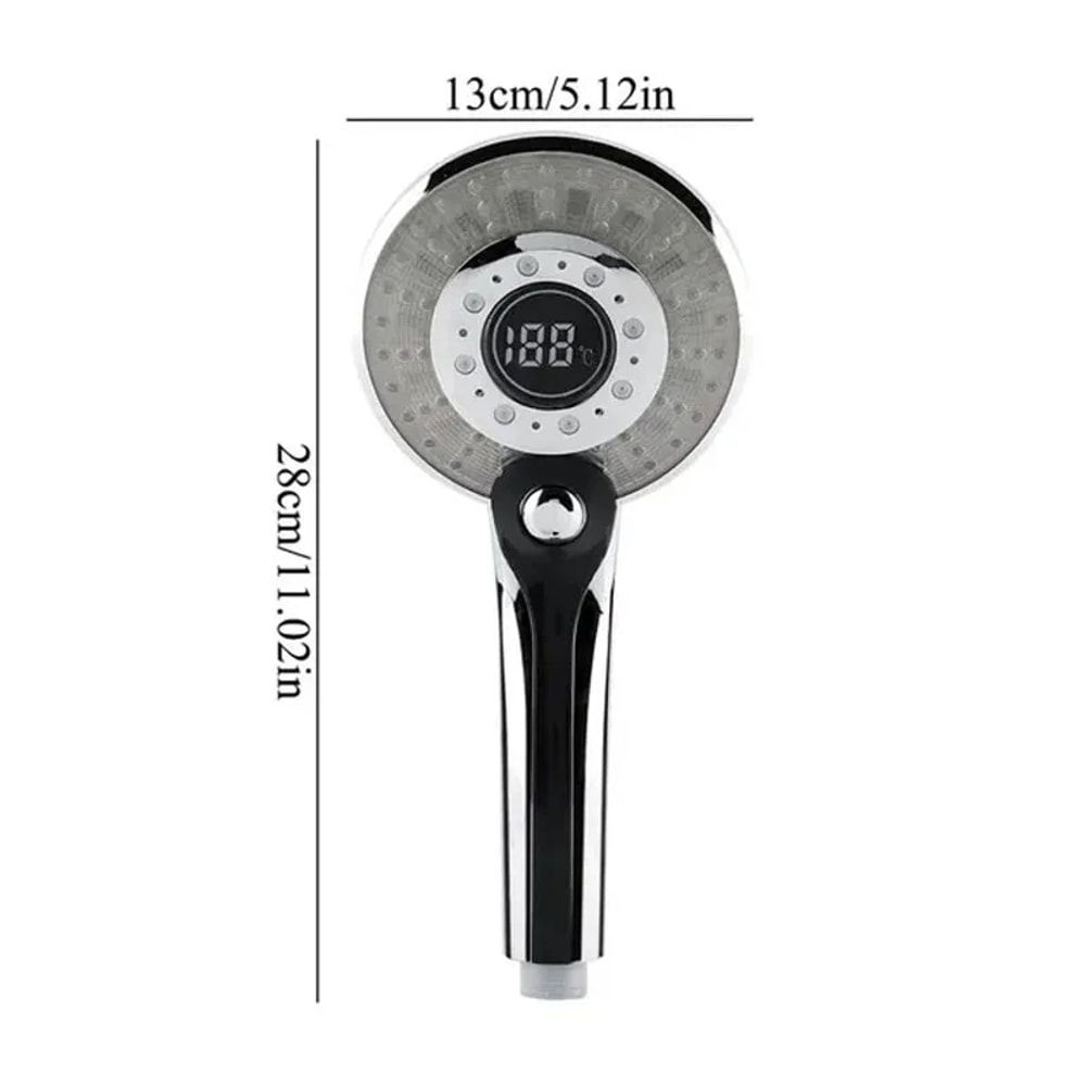 Digital LED Shower Sprayer , Temperature Control, Spraying Modes, Water Saving Filter Bathroom Accessories