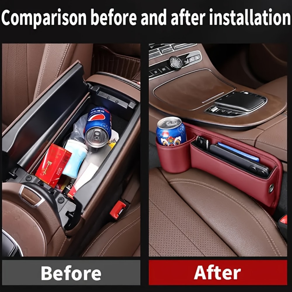 Car Seat Gap Storage Box, Seat Gap Sorting Box, Car Seat Filling Pad, Multifunctional Car Storage Device