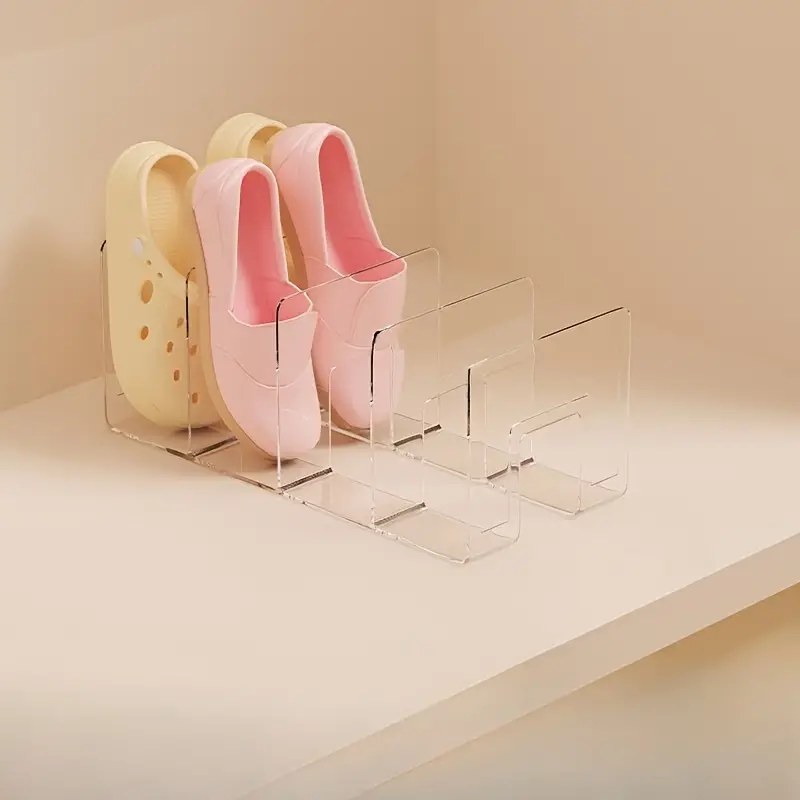Transparent Acrylic Compartments Shoe Rack, , No Need for Electricity, Ideal for Any Room Type