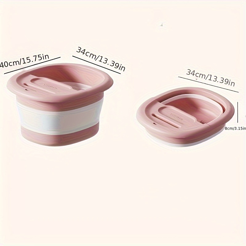 Adjustable Height Foldable Portable Foot Bath Tub With Drainage Holes Leg Massage 4