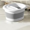 Adjustable Height Foldable Portable Foot Bath Tub With Drainage Holes Leg Massage 6