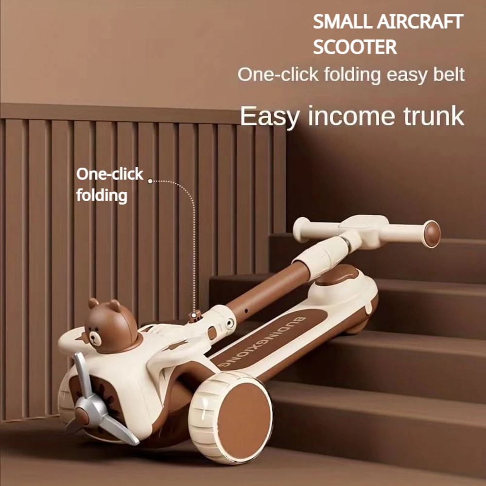 Push Scooter for Toddlers with Seat and Parent Handle, Outdoor Ride On Toy for Boys and Girls, Perfect Gift