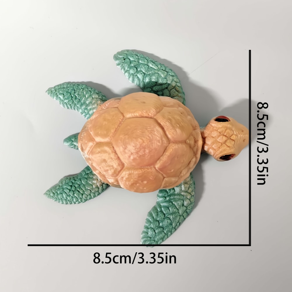 Stress Relief Toy For Autism 3D Printed Colorful Sea Turtle Tortoise Flexible Joint Home Decor 1