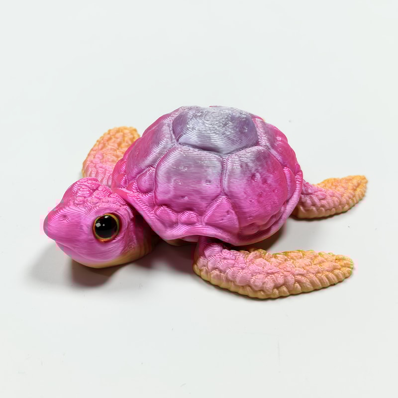 Stress Relief Toy For Autism 3D Printed Colorful Sea Turtle Tortoise Flexible Joint Home Decor 6