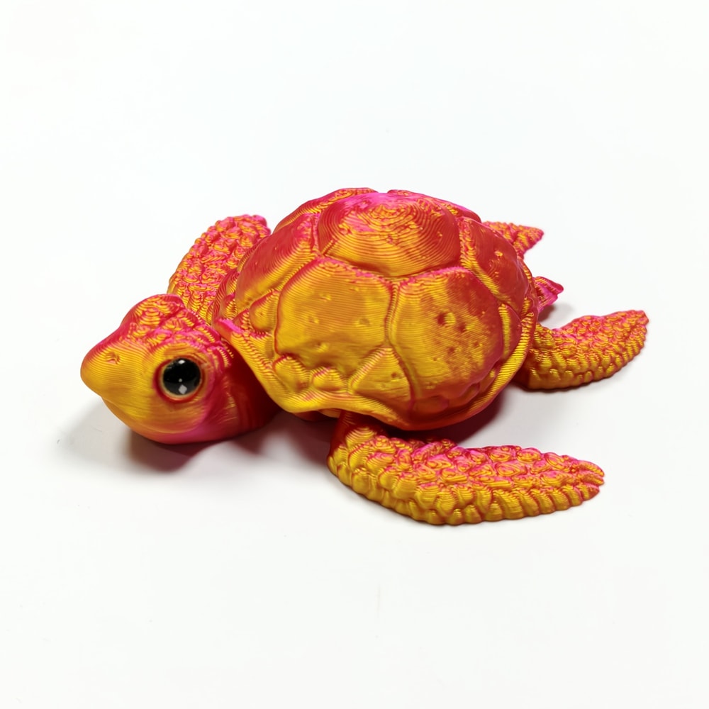 Stress Relief Toy For Autism 3D Printed Colorful Sea Turtle Tortoise Flexible Joint Home Decor 8