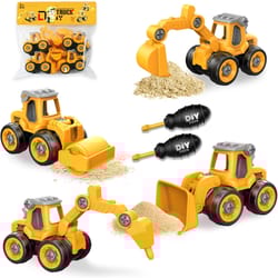 stem learning take apart construction truck car toys for kids, puzzle play educational engineering building kit gift
