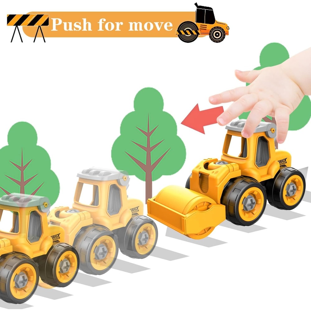 STEM Learning Take Apart Construction Truck Car Toys for Kids, Puzzle Play Educational Engineering Building Kit Gift