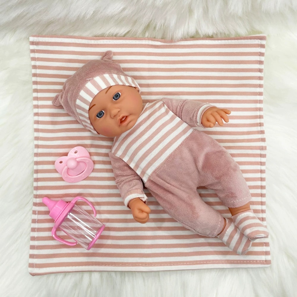 Baby Doll Set for Toddlers with Blanket, Pacifier, Feeding Bottle, Great Gift for Girls