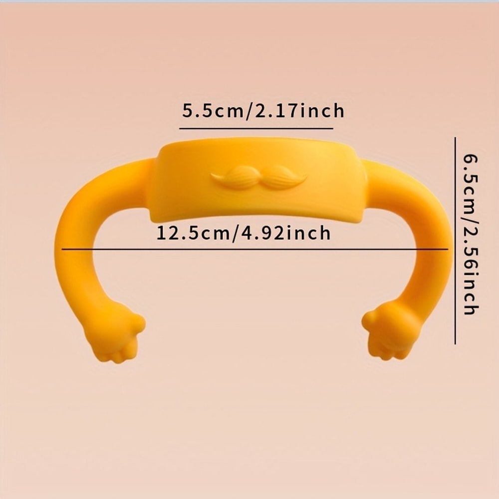 Natural Baby Bottle Handle Silicone Baby Feeding Handle Wide Neck Easy Carry Handle 2