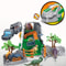 Dinosaur Jurassic Park Playset, Transformer Dino Base, Educational Toy with Dinosaur Models, Truck, Tree Cage Gift for B