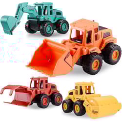 friction powered construction trucks, excavator and sand toys for 3 years old boys girls kids