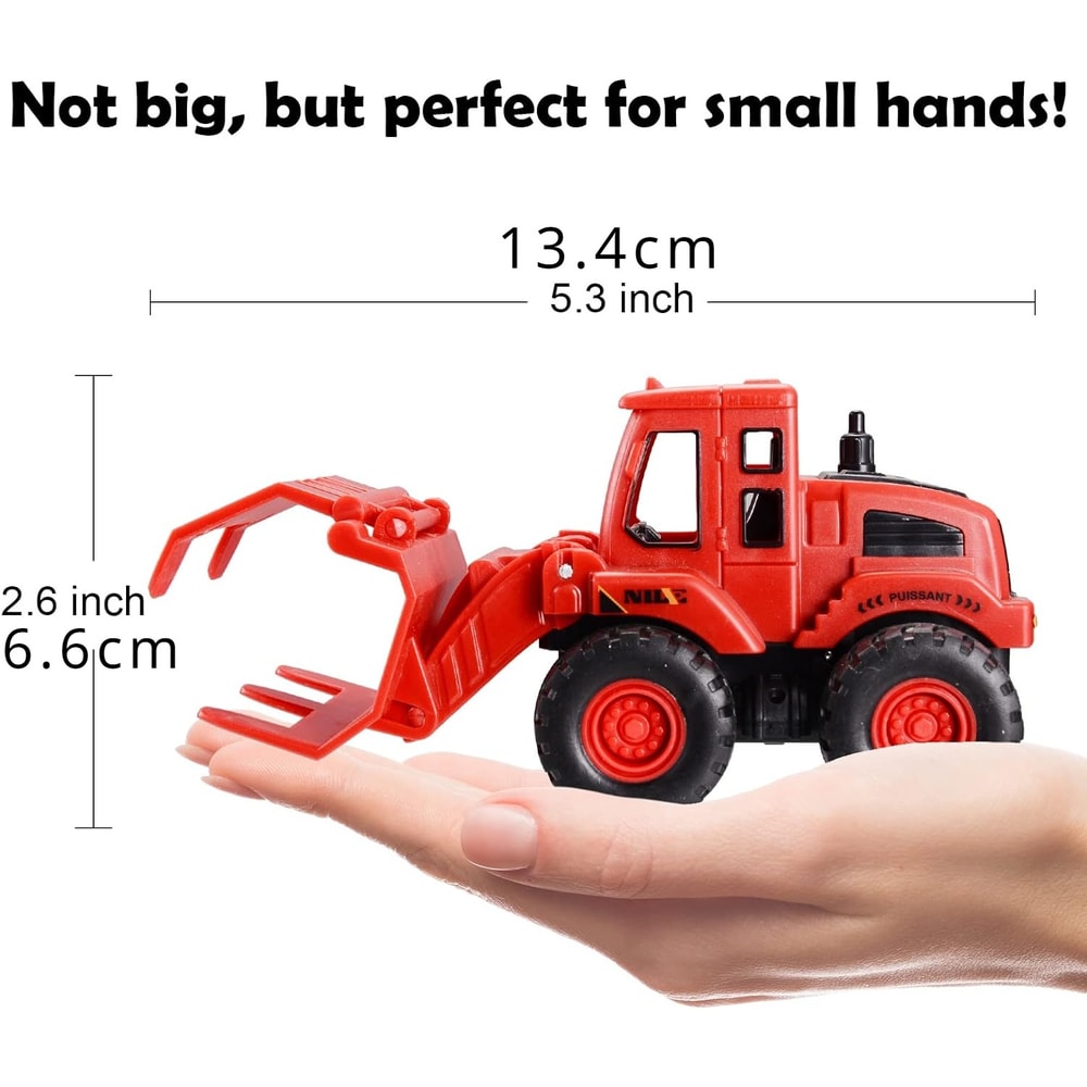 Friction Powered Construction Trucks, Excavator and Sand Toys for 3 Years Old Boys Girls Kids