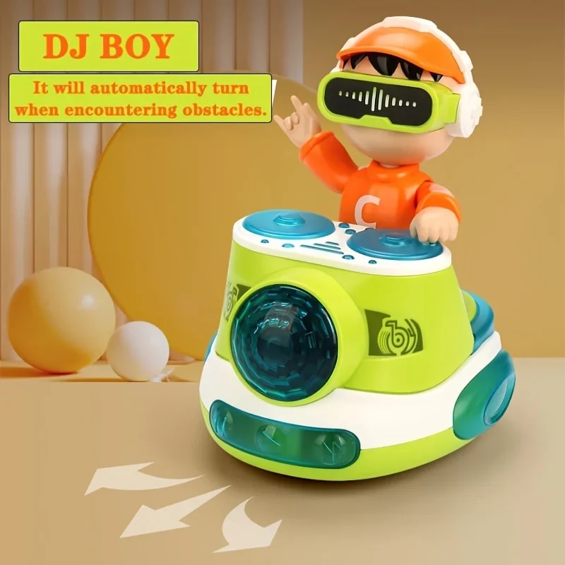 Early Educational Bouncing DJ Boy Toy, Sensory Birthday Gift for Boys and Girls