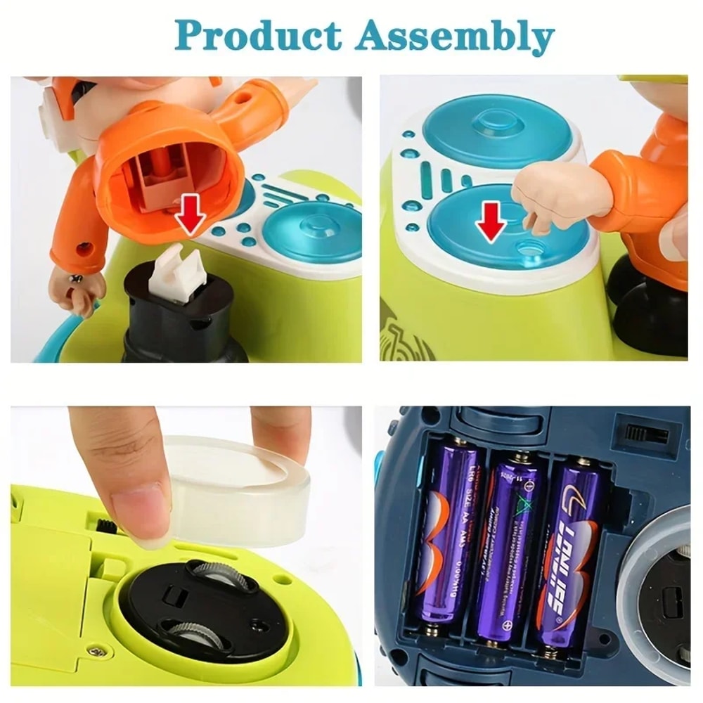 Early Educational Bouncing DJ Boy Toy, Sensory Birthday Gift for Boys and Girls