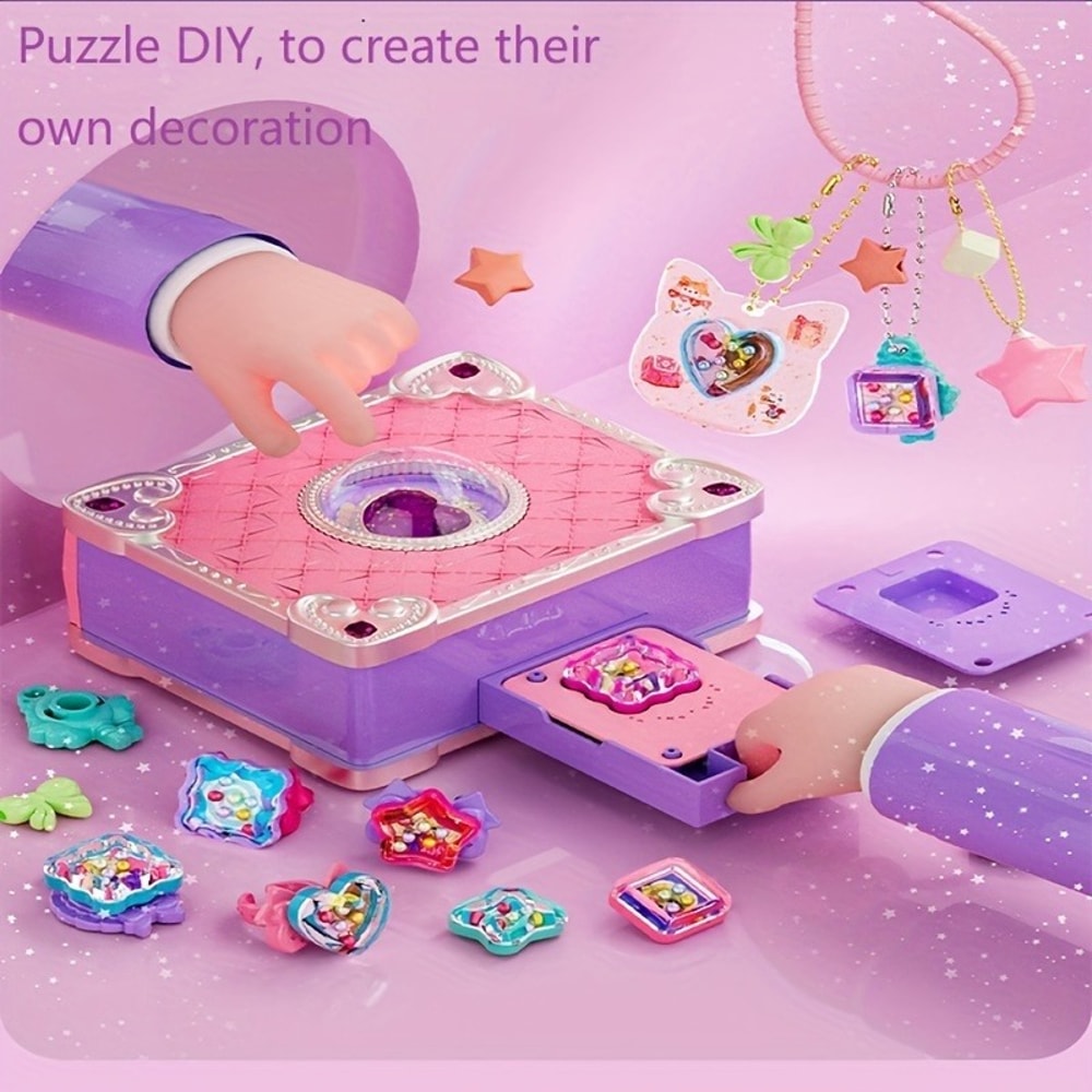 3D Sticker Maker Toy With Magic Book 67 Different Shapes Stickers Bead Necklace Pentagram Pendant F 2
