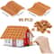Miniature Brick Scale Model Set, Roof Tiles Wall Bricks, Dollhouse Building Grey/Red with Tools