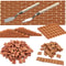 Miniature Brick Scale Model Set, Roof Tiles Wall Bricks, Dollhouse Building Grey/Red with Tools