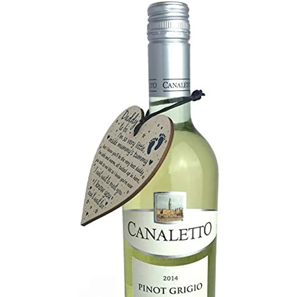 Daddy to Be Wooden Heart Card Sign Gift, Father New Born Baby Son Daughter Plaque