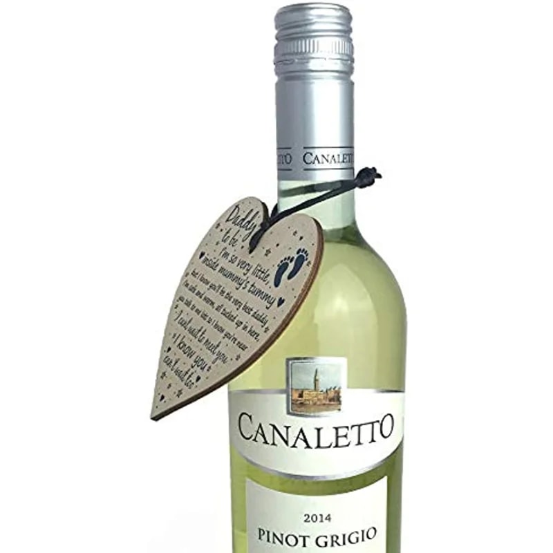 Daddy to Be Wooden Heart Card Sign Gift, Father New Born Baby Son Daughter Plaque