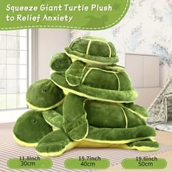 turtle plush toy family set, stuffed animal babies & mommy, birthday gift for kids