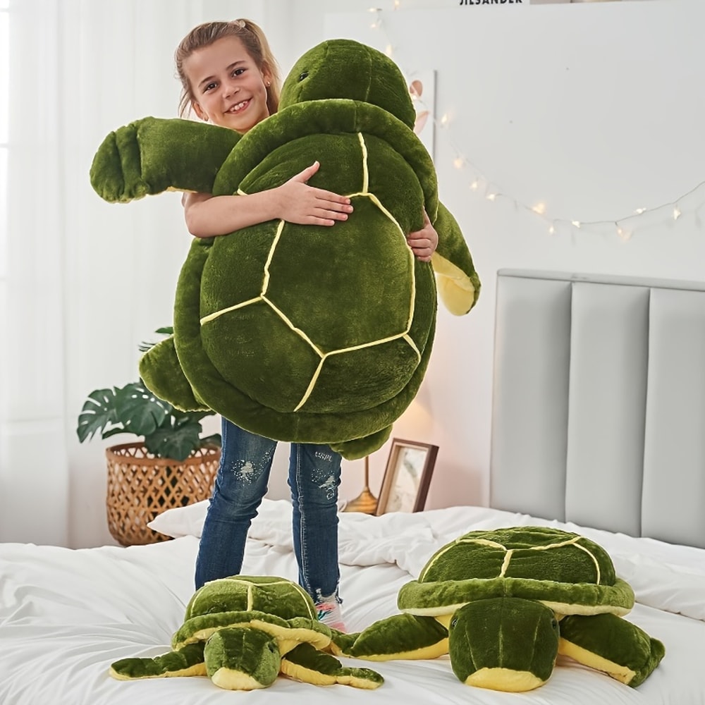 Turtle Plush Toy Family Set, Stuffed Animal Babies & Mommy, Birthday Gift for Kids