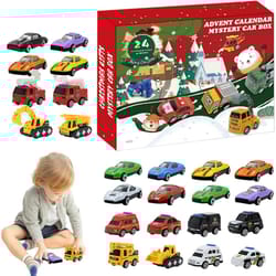 christmas countdown advent calendar pull back cars toys set kids large collection set christmas party favor