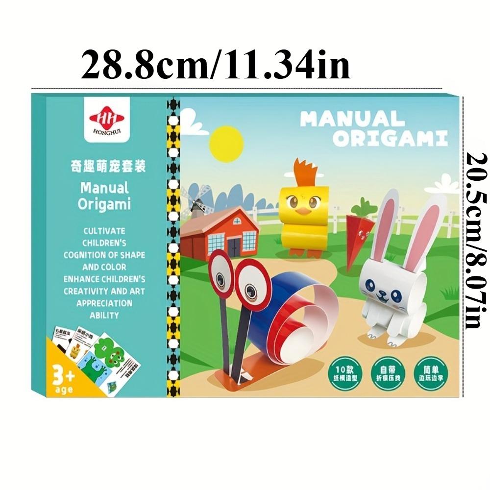 Origami Paper Kit With Guiding Book Kids Craft DIY Animal Pet Projects 1