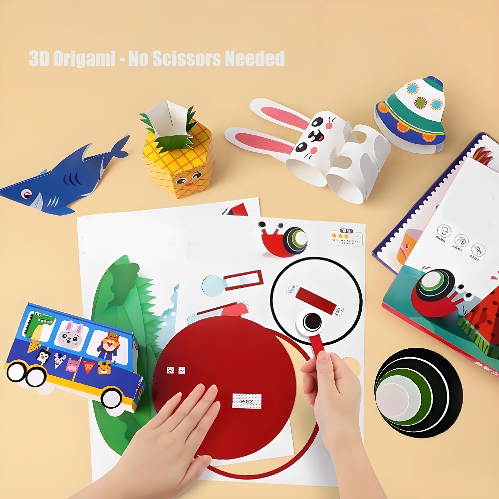 Origami Paper Kit With Guiding Book Kids Craft DIY Animal Pet Projects 5