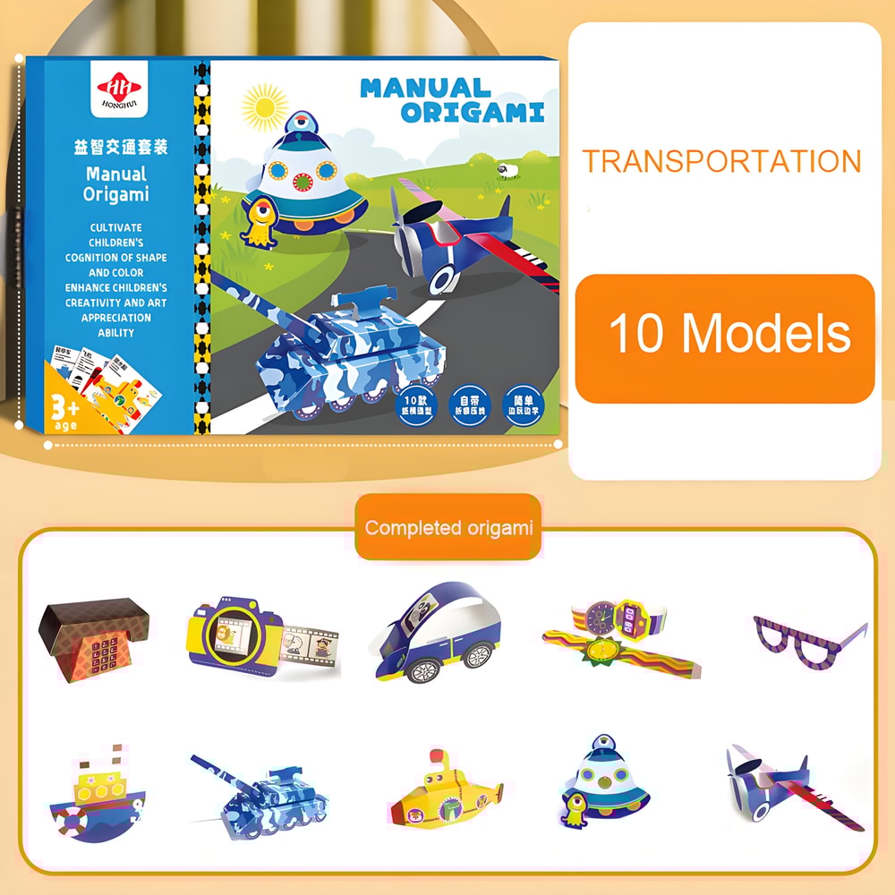 Origami Paper Kit With Guiding Book Kids Craft DIY Animal Pet Projects 6