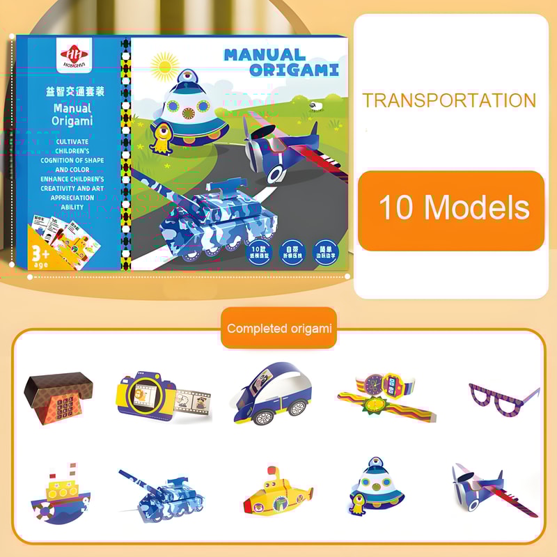 Origami Paper Kit With Guiding Book Kids Craft DIY Animal Pet Projects 6