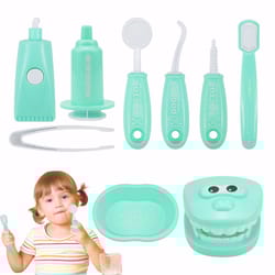 pretend toy medical kit for kids, plastic simulation dentist play set, role play game for children