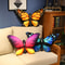 Plush Velvet Butterfly Shaped Throw Pillow Soft Stuffed Seat Cushion Pad Decorative Animal Pillow F 1