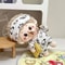 Handcrafted Panda Sleepwear Outfit for Dolls, Compatible with Labubu Cotton Dolls