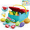 Fruit Toy Cutting Play Food Drink Toy, Pretend Play Simulation Kitchen Set for Kids, Portable Picnic Basket