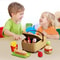 Fruit Toy Cutting Play Food Drink Toy, Pretend Play Simulation Kitchen Set for Kids, Portable Picnic Basket