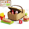 Fruit Toy Cutting Play Food Drink Toy, Pretend Play Simulation Kitchen Set for Kids, Portable Picnic Basket