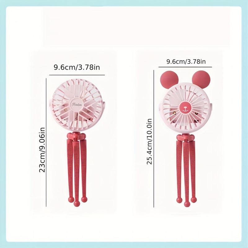 USB Rechargeable Baby Stroller Fan with Clip, Octopus Shaped Funny Portable Fan for Car Seat