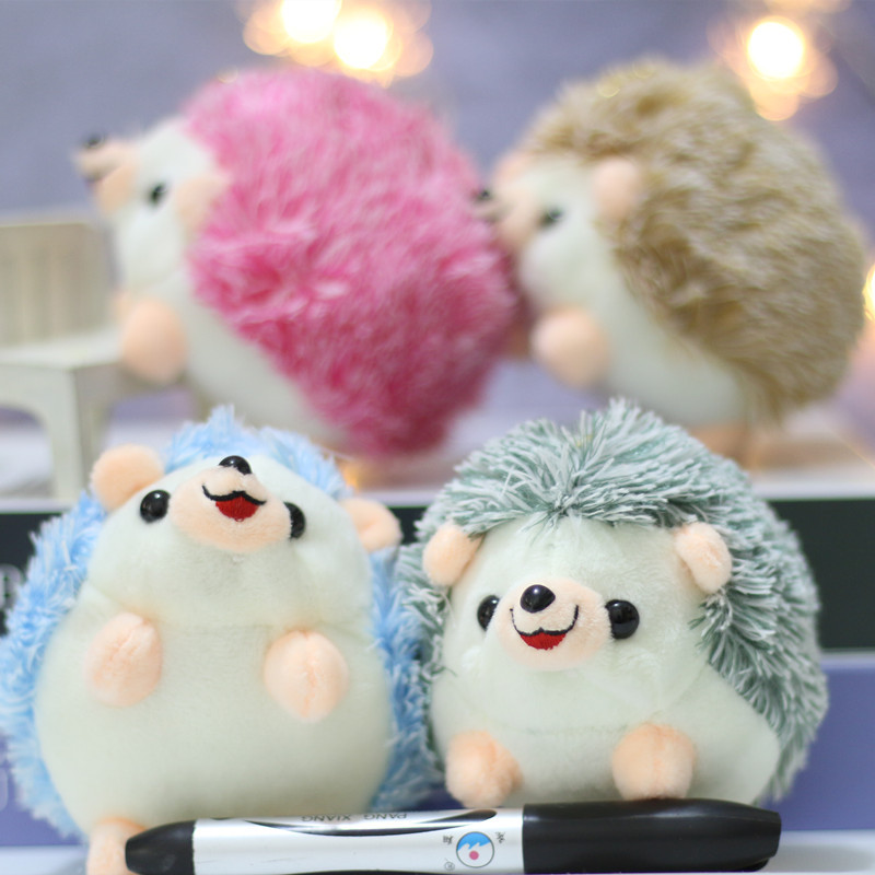 Adorable Handbag Pendants Plush Hedgehog Keychain Pendants Stuffed Animals Doll Toy Keyring Charms 0
