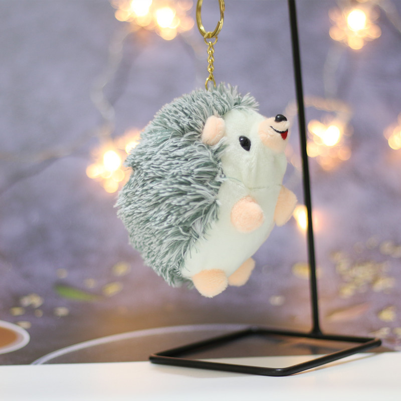Adorable Handbag Pendants Plush Hedgehog Keychain Pendants Stuffed Animals Doll Toy Keyring Charms 9