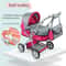 Large Foldable Baby Doll Stroller With Shoulder Bag Retractable Canopy Adjustable Soft Handle For K 0