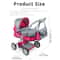 Large Foldable Baby Doll Stroller With Shoulder Bag Retractable Canopy Adjustable Soft Handle For K 1