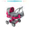 Large Foldable Baby Doll Stroller With Shoulder Bag Retractable Canopy Adjustable Soft Handle For K 6