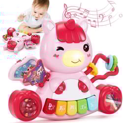 unicorn musical light piano toys early learning baby boys girls educational activity gift