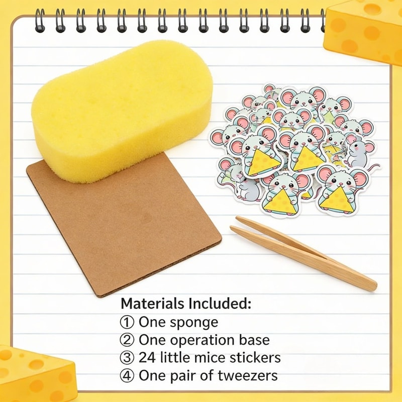 Shape Matching Game for Babies, Cheese Mice Design, Boosts Creativity & Focus for Family Fun Playtime