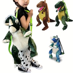 dinosaur costume accessories for boys, plush t-rex backpack for kids with adjustable straps