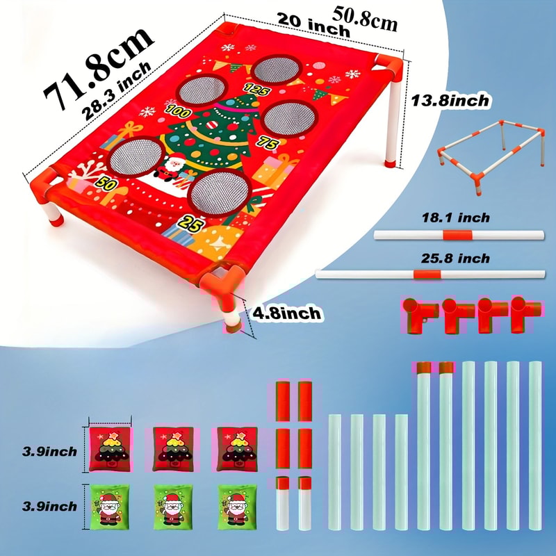 Carnival Games Christmas Bean Bags Toss, Backyard Sports Game, Outdoor Toys for Kids, Xmas Gift Idea